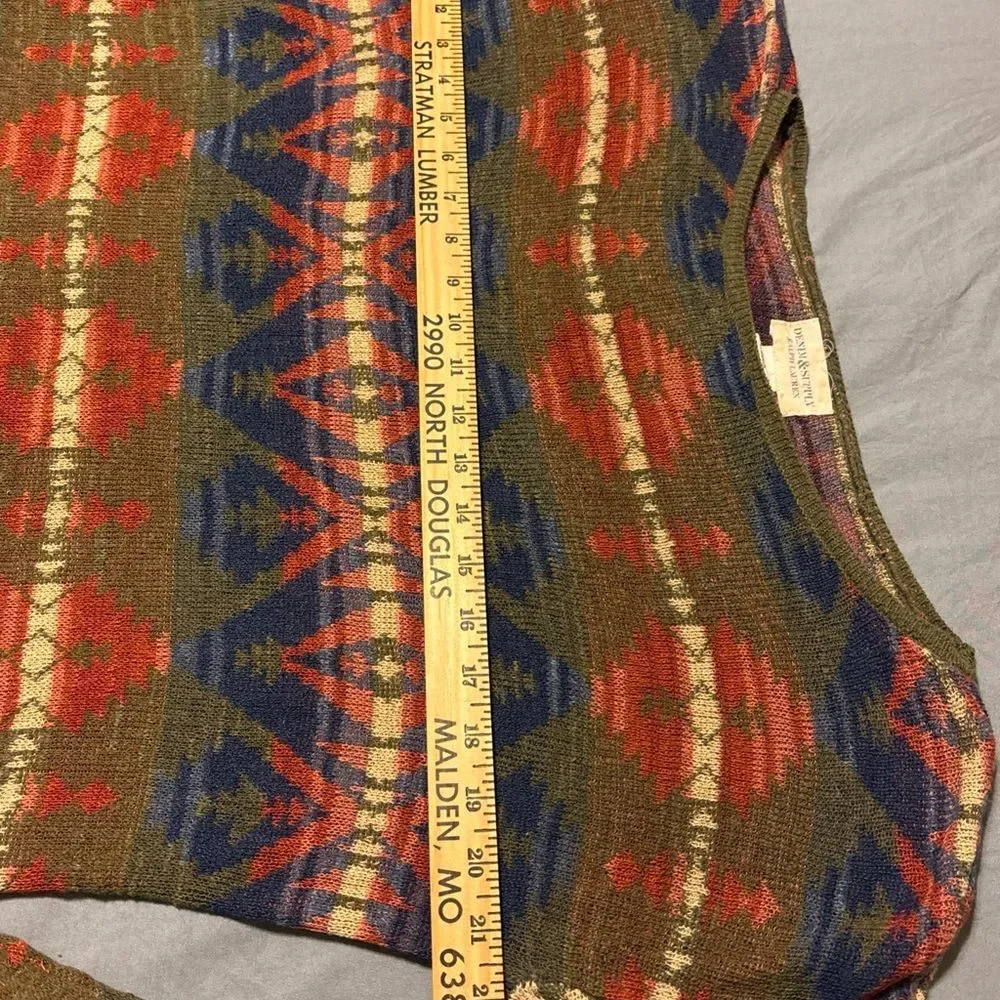 Ralph Lauren vintage Denim and Supply Aztec pattern Knit Sweater small - Picture 6 of 8